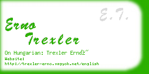 erno trexler business card